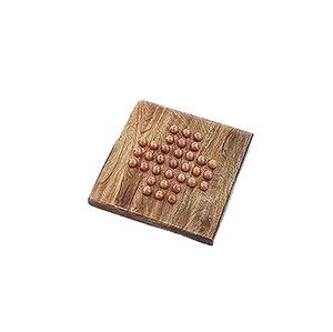 Personnalisable fait à la main en bois Solitaire jeu de société forme carrée pour les enfants toute l'année idéal pour l'été hiver automne - Product Image 1