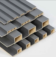 Panneaux muraux longs en composite bois-plastique multi-designs, bardage WPC ondulé pour la décoration intérieure