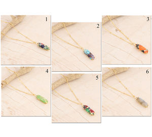 Ensemble de broches en Labradorite véritable, collier pendentif plaqué or, chaîne de perles, bijoux de mode, cadeau pour femme, nouvelle collection - Product Image 2