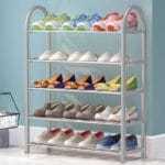 Portascarpe in plastica a 5 livelli in metallo salvaspazio 67x19x82 cm Organizer per 15-20 paia di ripiano scarpe - Product Image 3