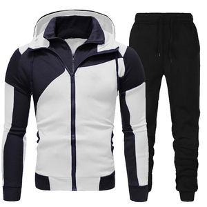 Venta al por mayor de trajes para correr, Venta al por mayor de pantalones de dos piezas deportivos de lana de invierno, conjunto de chándales para hombre, chándal - Product Image 1