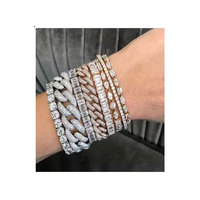 Venta Directa de Fábrica al por Mayor de Pulseras de Diamantes con Cuentas de Oro Amarillo Natural Certificado de Lujo para Compromiso, India