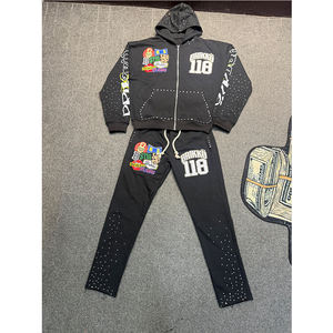 Nueva Llegada Mejor Ropa Casual Hombres Ropa Chándales Acampanados en Colores Sólidos Nueva Moda 2 Pcs Hombres Chándales Acampanados - Product Image 5