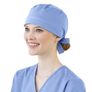 Gorro Quirúrgico Absorbente de Sudor con Logotipo Personalizado, Tela Jersey de Spandex/Poliéster, Gorros de Enfermera para Mujer con Cola de Caballo, Talla Ajustable para Doctoras - Product Image 1