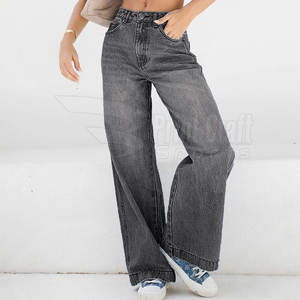 Private Label Best Durable Material <b>Baggy</b> <b>Jeans</b> Customized Logo Best Selling <b>Women</b> <b>Baggy</b> <b>Jeans</b> - Product Image 4