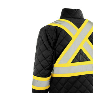 Chaquetas de seguridad de hombre de diseño OEM con cintas reflectantes, chaqueta de seguridad con cremallera frontal de alta calidad al por mayor - Product Image 6