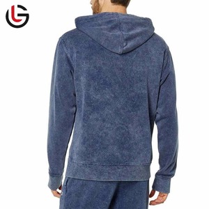 Sudadera con capucha de lavado ácido OEM de mejor diseño para hombres básicos algodón mezclado transpirable antiarrugas anti pilling Sudadera con capucha de lavado ácido para hombres - Product Image 2