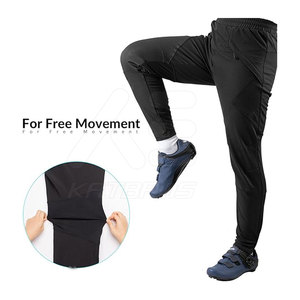 Men's Black Breathable Seamless Fusing Quick Dry <b>Cycling</b> Pants Long Length 100% Cotton Regular Fit Running Wear - Product Image 5