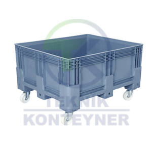 กล่องพลาสติกล้อลากสีเทาขนาดใหญ่ - Product Image 3