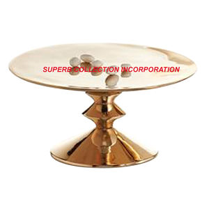 Soporte de pastel de Metal chapado en oro hecho a mano más vendido y de alta calidad para mesa de decoración de boda - Product Image 5