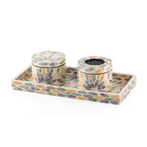 Nouvelle conception de haute qualité luxueux MOP brûleur d'encens moderne nacre mabkhar ensemble pour Eid Ramadan fabriqué au Vietnam - Product Image 1