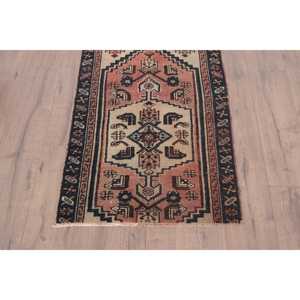 Turkish Rug, Small 2.4x3.5 ft Vintage Rug, <b>Red</b> Bordered <b>Wool</b> Rug - Product Image 2