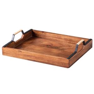 Plateau de service en bois fait à la main avec poignée en métal écologique pour la décoration intérieure, les hôtels et les restaurants. - Product Image 6