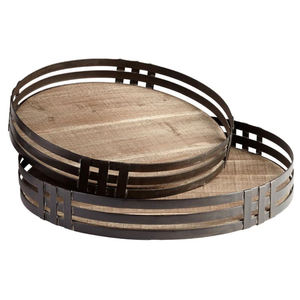 Storage Organizer Table Decorative Round <b>Tray</b> Wholesale Price New Design Brass Gold Antique Decorative <b>Tray</b> for Kitchenware - Product Image 2