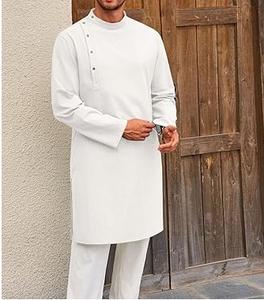 High Quality <b>Top</b> Selling <b>White</b> Plus Size Cotton Kurta Pajama Afghani Suit <b>Men</b> Traditional Muslim Islamic Punjabi National Dress - Product Image 5
