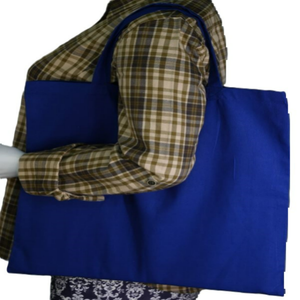 Grand sac fourre-tout en toile de coton biologique écologique imprimé de logo personnalisé sac tendance réutilisable lavable et durable avec fermeture à glissière - Product Image 3