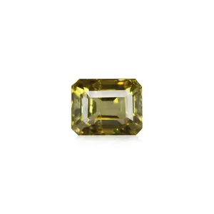 Piedra Preciosa Suelta de Turmalina Natural Facetada de 4.44 Quilates, Mineral Amarillo de Alta Calidad, Pulido y Calibrado, 3mm de Altura - Product Image 1