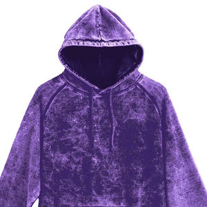 Sweat à capuche en coton 100% surdimensionné avec impression vintage délavée à l'acide, broderie 3D, respirant, personnalisable, 400g, pour homme, hiver - Product Image 3