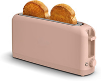 Grille-pain mince de 10 pouces 900W avec 6 niveaux de brunissage, boutons de réchauffage et d'annulation