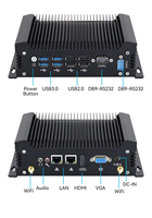 Mini PC industriel sans ventilateur Intel I3/I5/I7 CPU multi-génération double LAN 8x Ports COM USB 24/7 châssis industriel d'usine