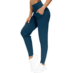 Pantalon de jogging ample personnalisé avec logo, taille haute, en molleton pour femme, respirant, style hip-hop avec décoration en dentelle pour l'hiver - Product Image 4