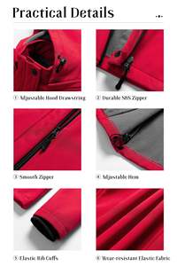 แจ็กเก็ตซอฟต์เชลล์มีฮู้ดสำหรับโรงงานผลิตโลโก้ออกแบบได้ตามต้องการ - Product Image 2