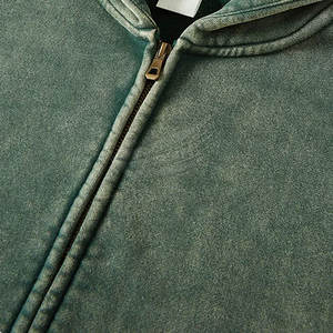 Sweat à capuche décontracté pour homme, en coton 100 % doublé polaire, respirant, pour usage extérieur, lavage à la pierre, style tendance, pour l'hiver - Product Image 5