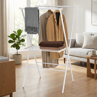 Fabricant de meubles de rangement ménagers, articles ménagers, séchoir pliable, séchoir à linge à double barre en X, séchoir à linge en fer TW