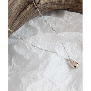 Collana 925 a forma di goccia d'acqua in argento Sterling a forma di catena alla moda stile rodiato regalo di natale per buddhisti venditore - Product Image 1