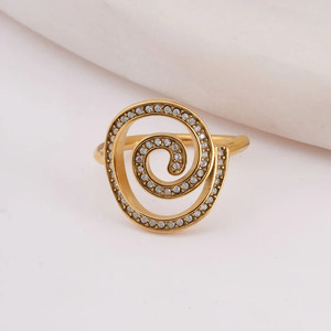 Ba xoắn ốc Kim Cương Vòng Solitaire 14k Nhẫn vàng bán buôn mới nhất hiện đại phong cách & phòng thí nghiệm phát triển kim cương của phụ nữ bộ sưu tập-ds0614 - Product Image 2