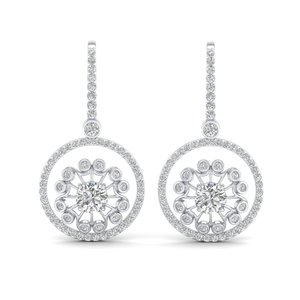 REYES Exquisite 925 Sterling <b>Silver</b> Moissanite <b>Huggie</b> Earrings New Design 14K White Gold Anniversary Gift Fine Jewelry for Women - Product Image 2