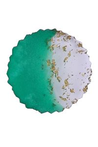 High Quality Customized <b>Blue</b> Resin round Shape Wood Pads Classic Design Wood Resin Mat & Pads Hot Sale Price Rough Style - Product Image 3