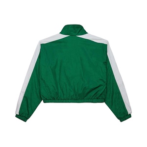 Femmes haut court décontracté XL taille coupe-vent imperméable respirant à capuche veste fermeture à glissière tissé tissu broderie coupe-vent - Product Image 6