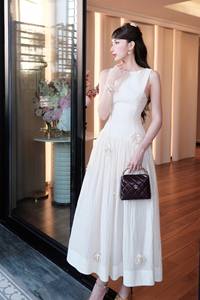 Robe de soirée formelle sans manches en tulle brodé de dentelle, vente en gros d'usine pour femmes - Product Image 2