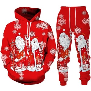 Nouveau sweat à capuche pour homme de Noël, confortable et tendance, 100% polyester, Noël avec logo personnalisé, faible MOQ - Product Image 2