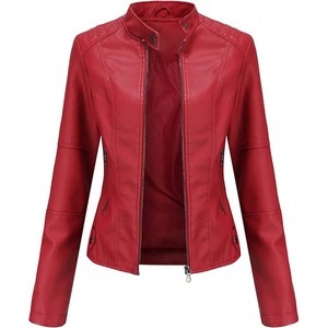 Chaqueta de Cuero para Mujer, Venta al Por Mayor, Personalizada, de Alta Calidad, Tejida, Impermeable, Transpirable, Ecológica, Reversible - Product Image 1