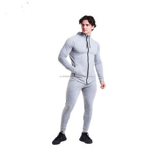 Trajes Deportivos de Gimnasio de Dos Piezas Personalizados de Alta Calidad, OEM, Trajes Deportivos con Cremallera para Hombre - Product Image 1