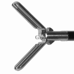 Pinces manuelles en acier inoxydable à dents agressives et fenêtrées, 5 mm x 31 cm, dents longues et dentelées, vessies, certifiées CE, chirurgie endoscopique - Product Image 6