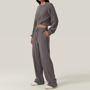 Sudadera corta hecha a medida y joggers, chándal de lujo, sudadera, conjunto de pantalones de chándal de 2 piezas, chándal para mujer - Product Image 5