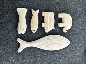 ปลาไม้ที่ยังไม่ได้ทาสีจำนวนมากสำหรับงานฝีมือปลาที่ยังไม่เสร็จเพื่อทาสีงานฝีมือสัตว์ไม้ธรรมชาติสำหรับงานฝีมือที่แขวน - Product Image 6