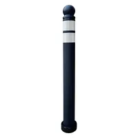 Poteau de signalisation routière démontable en plastique de 87 cm avec bande réfléchissante prismatique haute intensité pour la sécurité routière