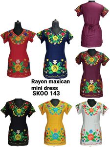 มินิเดรสแฟชั่นสไตล์โบฮีเมียนสำหรับผู้หญิงเดรสลำลองแบบซักได้ผ้าเรยอนเป็นมิตรกับสิ่งแวดล้อมสำหรับผู้หญิง2022มีสไตล์โบฮีเมียนพิมพ์ลายดอกไม้ - Product Image 5