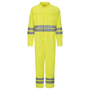 2026 Custom Men <b>Working</b> Safety High Visibility Construction Cotton Coverall Suit <b>Waterproof</b> Two-Piece Reflective Safety Uniforms - Product Image 3