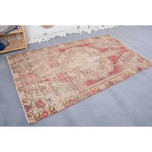พรมวินเทจสไตล์ตุรกี ขนาด 4.1x7.3 ฟุต สีเบจขอบสีทอง ทำจากขนสัตว์ - Product Image 4