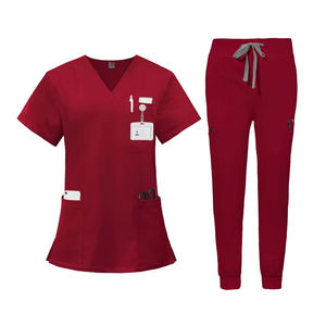 Vêtements de travail infirmiers de haute qualité, à la mode, à manches courtes, extensibles, ensembles d'uniformes médicaux pour femmes et hommes - Product Image 1