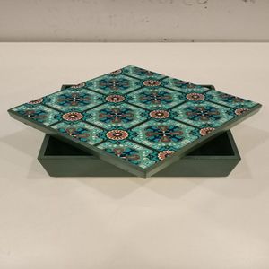 ที่รองแก้วไม้คลาสสิกงานฝีมือช่างฝีมือเคลือบสีสันสดใสดีไซน์ทนความร้อนเป็นมิตรกับสิ่งแวดล้อมทนทานสำหรับบ้าน - Product Image 1