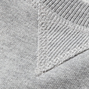 Mezcla de algodón gris brezo Ultra suave cómodo cuello redondo manga raglán frente acanalado detalles sudadera hombres DDP envío - Product Image 3