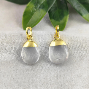 Colgante caído de ópalo rosa, joyería única de forma Irregular galvanizada en oro de 14-18mm para collares y manualidades, venta al por mayor disponible - Product Image 2