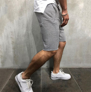 Pantalones cortos holgados de algodón sólido para hombre, pantalones cortos deportivos con bolsillo, informales, para correr, gimnasio, 2025 - Product Image 3