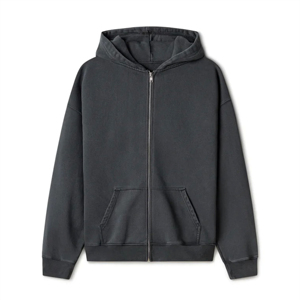 แจ็กเก็ตมีซิปรูดซิปสำหรับผู้ชายเสื้อแจ็กเก็ตมีซิปสวมใส่สบายทำจากผ้าฝ้าย100% พร้อมปักลายเทคนิคฮู้ดปรับได้สำหรับฤดูหนาว - Product Image 1